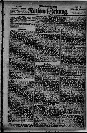 National-Zeitung vom 04.09.1865