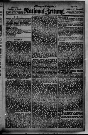 Nationalzeitung vom 05.09.1865