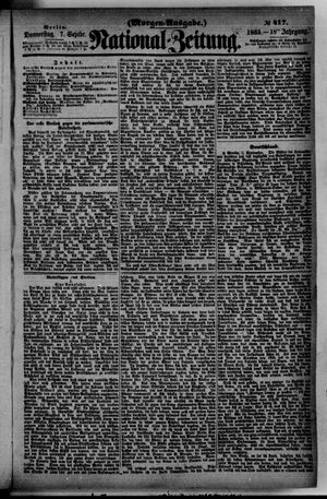 Nationalzeitung vom 07.09.1865