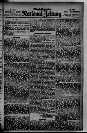 National-Zeitung vom 13.09.1865