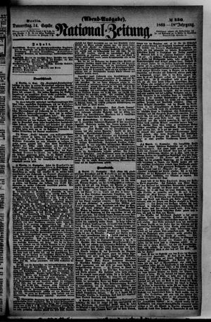 Nationalzeitung vom 14.09.1865