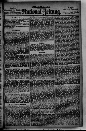Nationalzeitung vom 16.09.1865