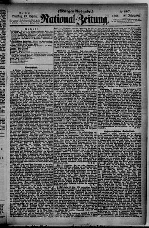 Nationalzeitung vom 19.09.1865