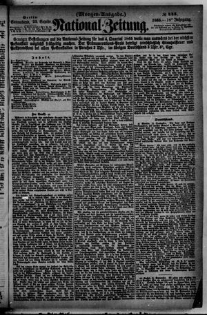 Nationalzeitung vom 23.09.1865