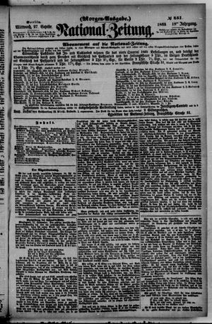Nationalzeitung vom 27.09.1865