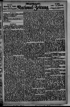 Nationalzeitung vom 27.09.1865