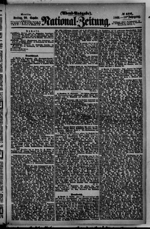 Nationalzeitung vom 29.09.1865