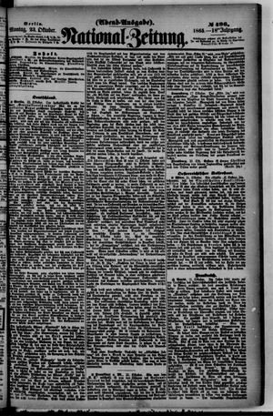 Nationalzeitung vom 23.10.1865