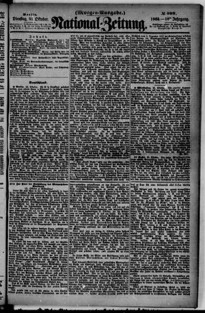 Nationalzeitung vom 31.10.1865