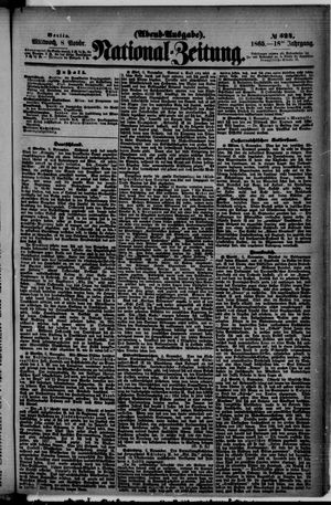 Nationalzeitung vom 08.11.1865
