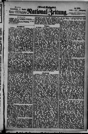 Nationalzeitung vom 11.11.1865