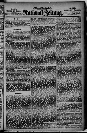 Nationalzeitung vom 20.11.1865
