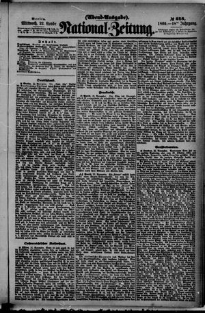 Nationalzeitung on Nov 22, 1865