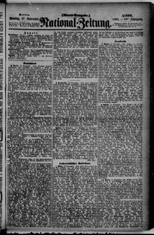 Nationalzeitung vom 27.11.1865