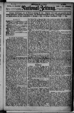 Nationalzeitung vom 22.12.1865