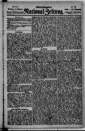 Nationalzeitung vom 12.02.1866