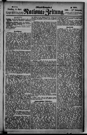 Nationalzeitung vom 10.04.1866