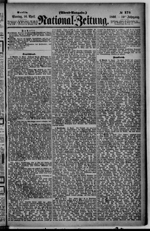 Nationalzeitung vom 16.04.1866