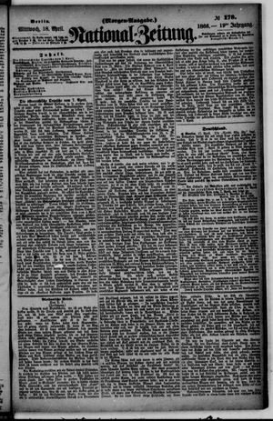 Nationalzeitung vom 18.04.1866