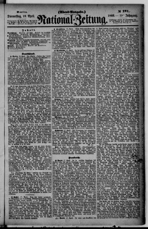 Nationalzeitung vom 19.04.1866