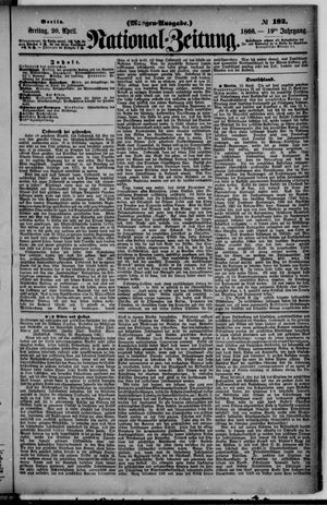 Nationalzeitung vom 20.04.1866