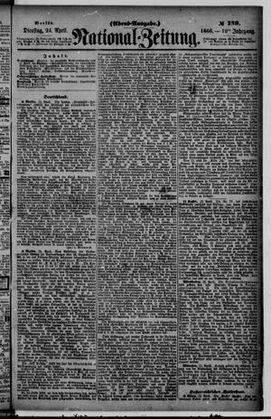Nationalzeitung vom 24.04.1866
