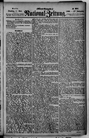 Nationalzeitung vom 22.05.1866