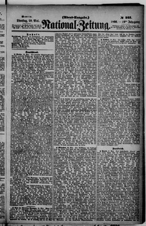 Nationalzeitung vom 29.05.1866