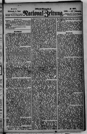 Nationalzeitung vom 06.06.1866