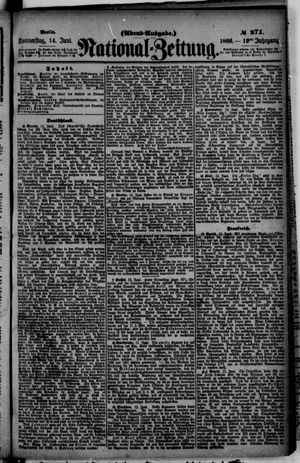Nationalzeitung on Jun 14, 1866