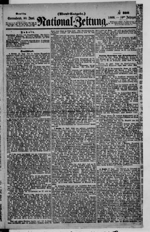 Nationalzeitung vom 30.06.1866
