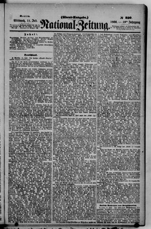 Nationalzeitung vom 11.07.1866