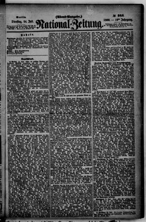 Nationalzeitung vom 24.07.1866