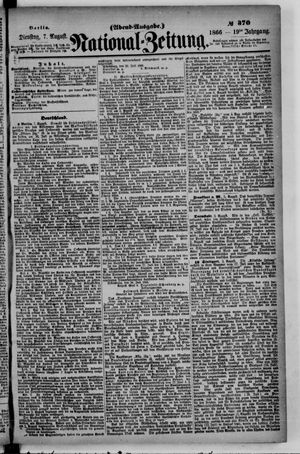 Nationalzeitung vom 07.08.1866