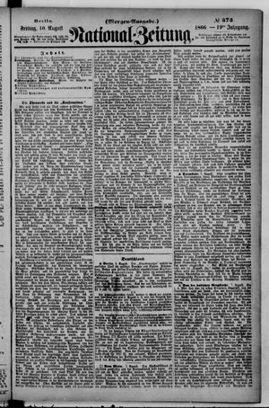 Nationalzeitung vom 10.08.1866