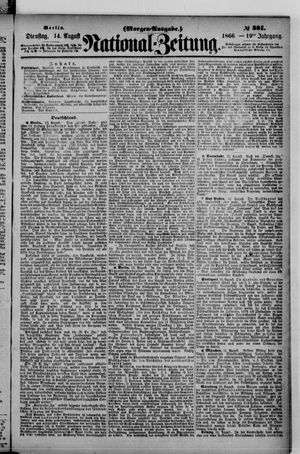 National-Zeitung vom 14.08.1866