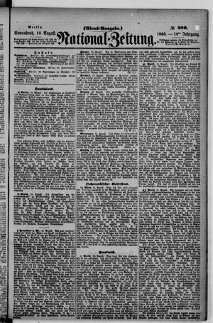 Nationalzeitung on Aug 18, 1866