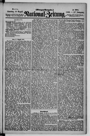 Nationalzeitung vom 19.08.1866