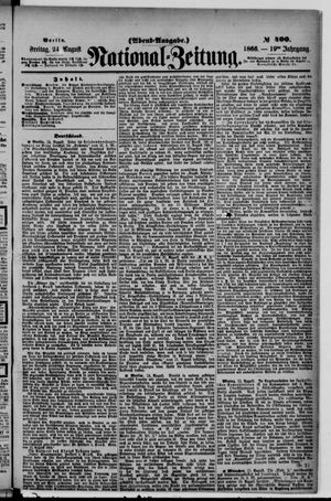 Nationalzeitung on Aug 24, 1866
