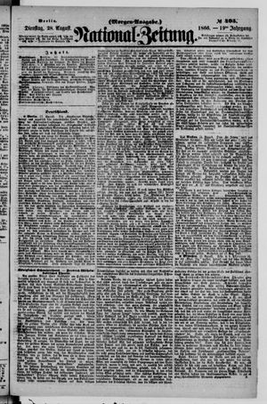 Nationalzeitung vom 28.08.1866