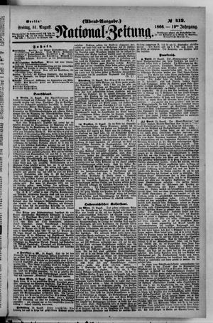 Nationalzeitung on Aug 31, 1866