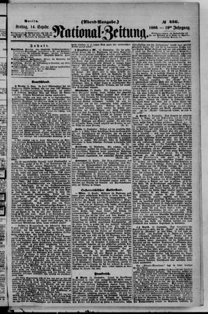 Nationalzeitung vom 14.09.1866