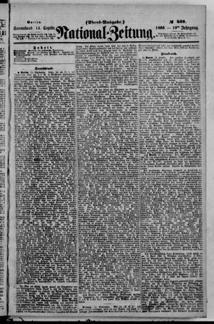 Nationalzeitung vom 15.09.1866