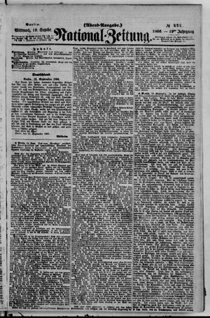 Nationalzeitung vom 19.09.1866