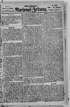 Nationalzeitung vom 28.09.1866