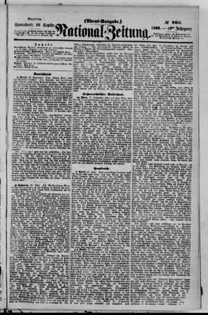Nationalzeitung vom 29.09.1866