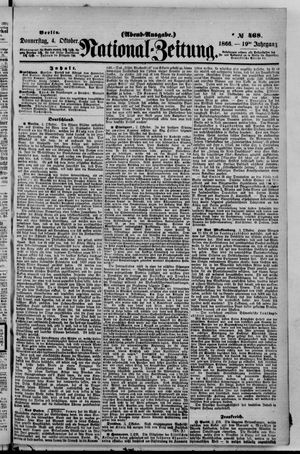 Nationalzeitung vom 04.10.1866