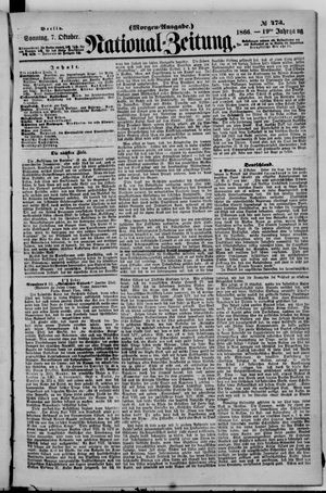 Nationalzeitung vom 07.10.1866