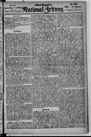 Nationalzeitung vom 18.10.1866