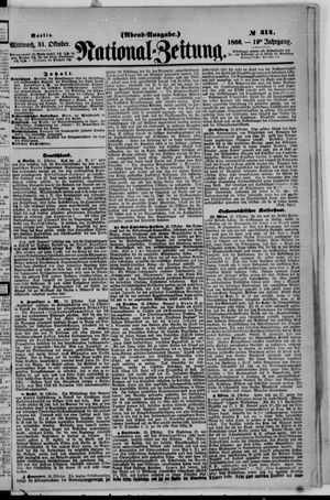 Nationalzeitung vom 31.10.1866